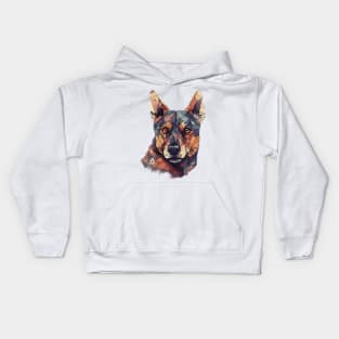 Geometric dog Kids Hoodie